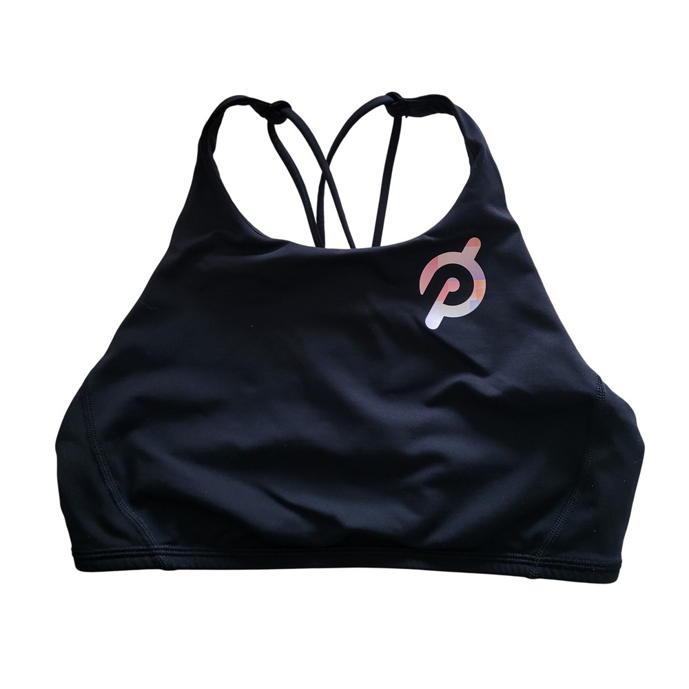 Lululemon Peloton‎ Free To Be Bra Strappy Back Women's Size 8 Black